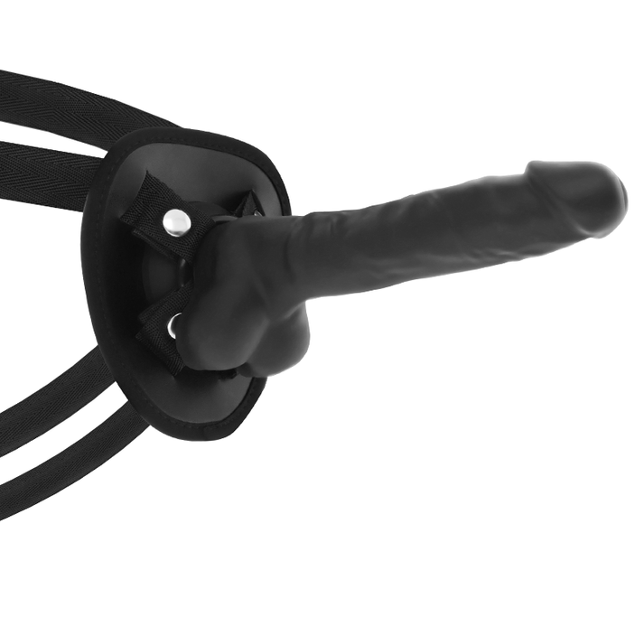 Cock Miller Harness + Silicone Density Articulable Cocksil Black 19.5 Cm | Niks.fi verkkokauppa
