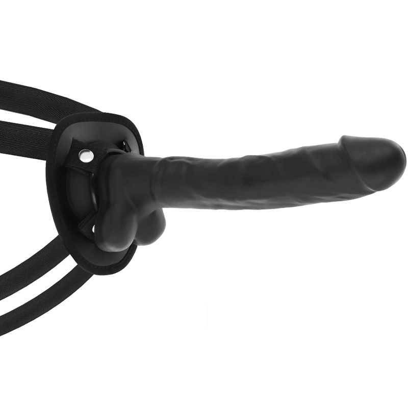 Cock Miller Harness + Silicone Density Articulable Cocksil Black 24 Cm | Niks.fi verkkokauppa