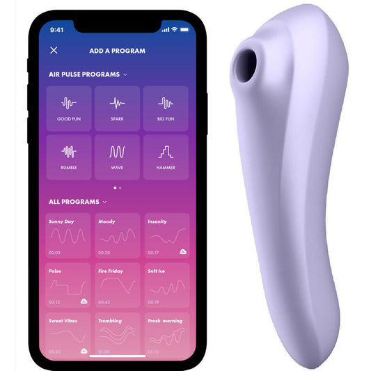 Satisfyer Dual Pleasure Air Pulse Vibrator Mauve | Niks.fi verkkokauppa