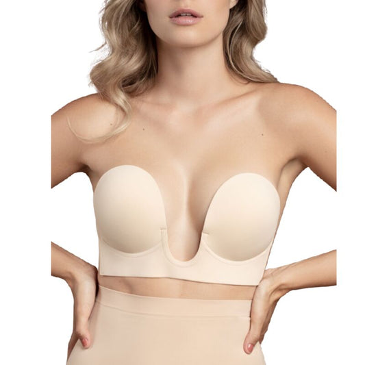 Bye-Bra Bra Without Handles Shape U Beige Cup A | Niks.fi verkkokauppa