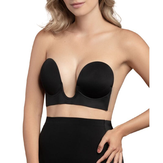 Bye-Bra Bra Without Handles Shape U Black Cup D | Niks.fi verkkokauppa