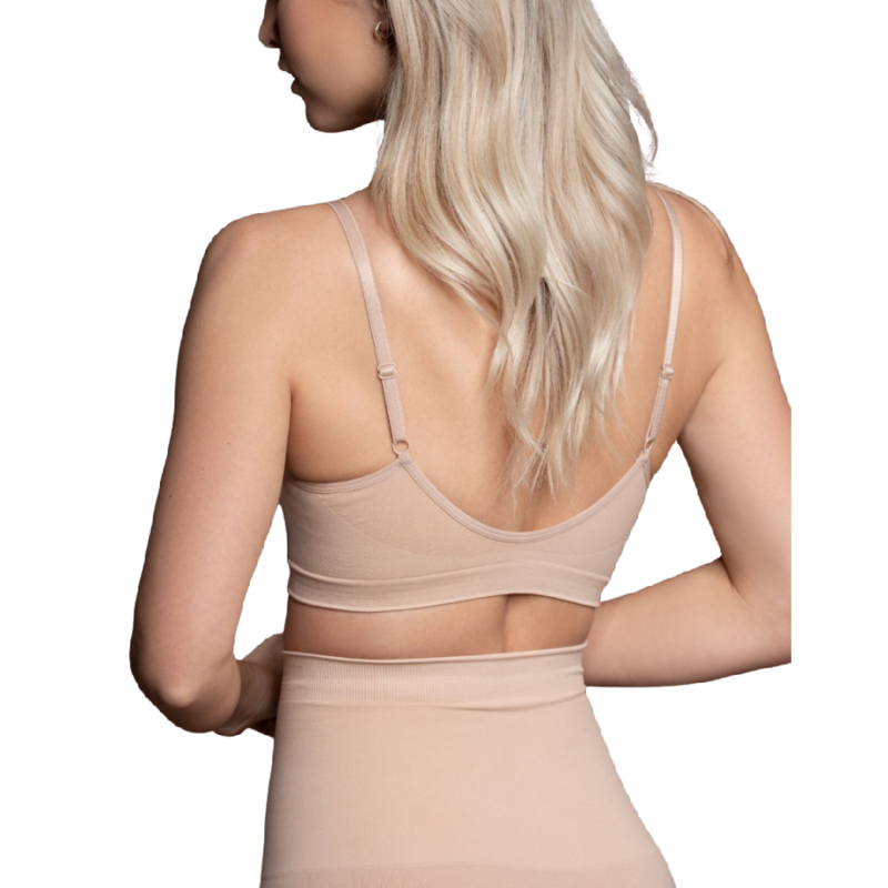 Bye-Bra Medium Control Bra Seamless Beige Size L | Niks.fi verkkokauppa