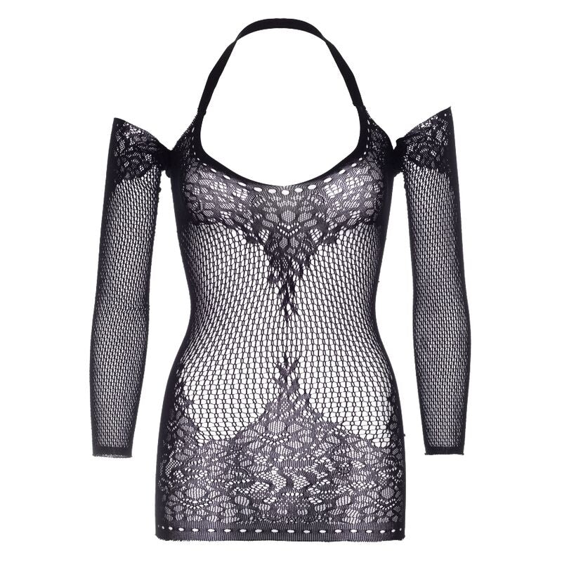 Leg Avenue Twist Halter Lace Mini Dress One Size | Niks.fi verkkokauppa