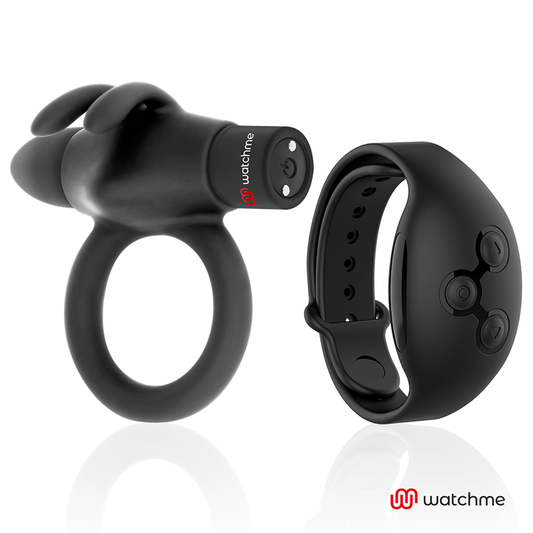Black&Silver Agron Remote Control Cockring Watchme | Niks.fi verkkokauppa