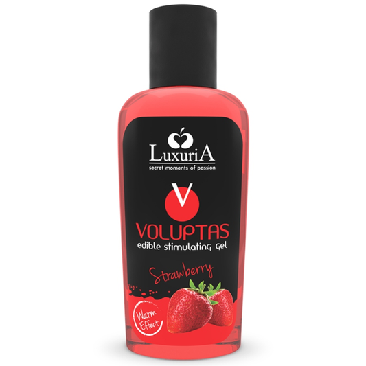 Intimateline Luxuria Voluptas Edible Massage Gel Warming Effect Strawberry 100 Ml | Niks.fi verkkokauppa