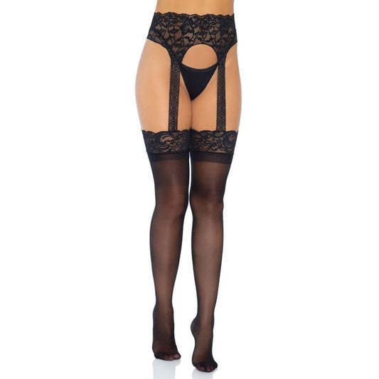 Leg Avenue Opaque Garterbelt Stocking One Size | Niks.fi verkkokauppa