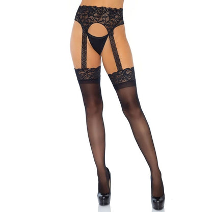 Leg Avenue Opaque Garterbelt Stocking One Size | Niks.fi verkkokauppa