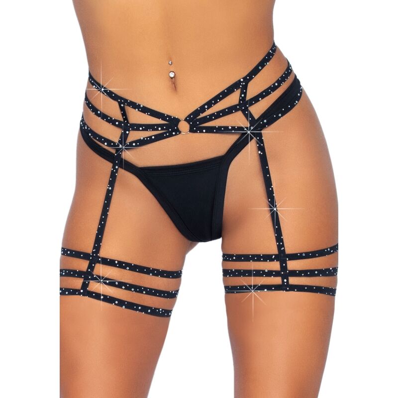 Leg Avenue Rhinestone Garter Straps One Size | Niks.fi verkkokauppa