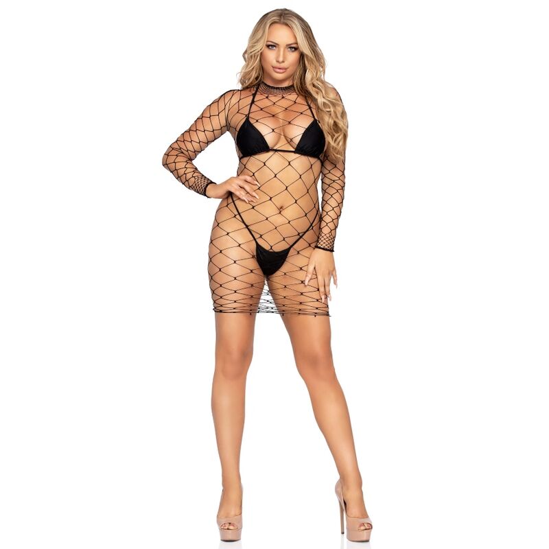 Leg Avenue Fence Net Mini Dress One Size | Niks.fi verkkokauppa