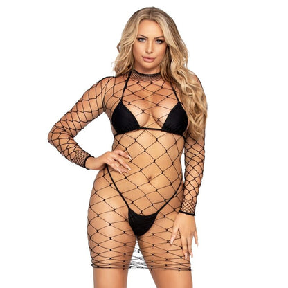 Leg Avenue Fence Net Mini Dress One Size | Niks.fi verkkokauppa