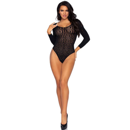 Leg Avenue Mosaic Snap Croth Bodysuit One Size | Niks.fi verkkokauppa