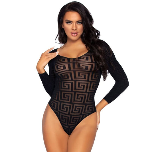 Leg Avenue Mosaic Snap Croth Bodysuit One Size | Niks.fi verkkokauppa
