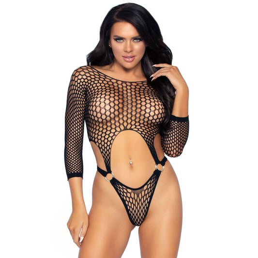 Leg Avenue Top Bodysuit With Thong Back One Size Black | Niks.fi verkkokauppa