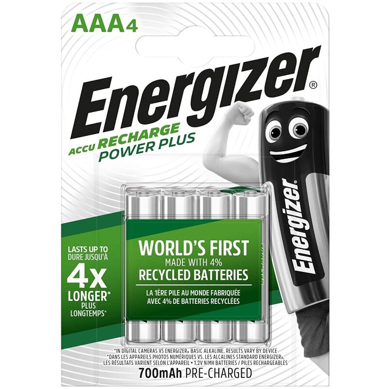 Energizer Rechargeable Batteries Aaa4 Blister 4 | Niks.fi verkkokauppa