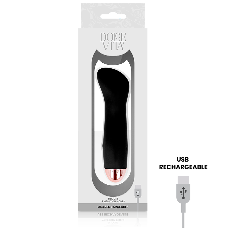 Dolce Vita Rechargeable Vibrator One Black 7 Speed | Niks.fi verkkokauppa