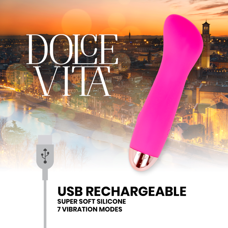 Dolce Vita Rechargeable Vibrator One Pink 7 Speed | Niks.fi verkkokauppa