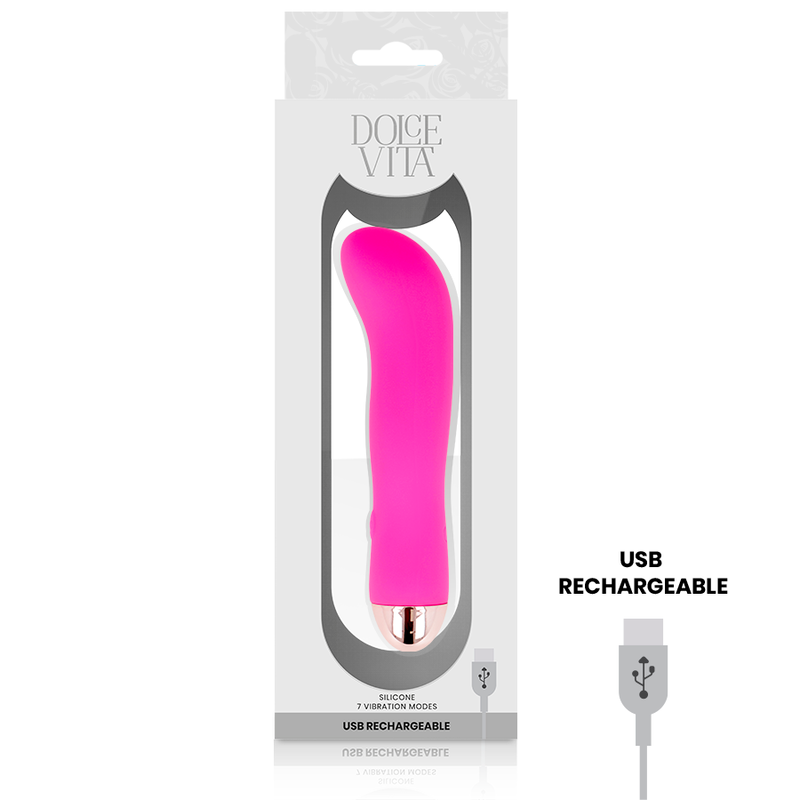 Dolce Vita Rechargeable Vibrator Two Pink 7 Speeds | Niks.fi verkkokauppa