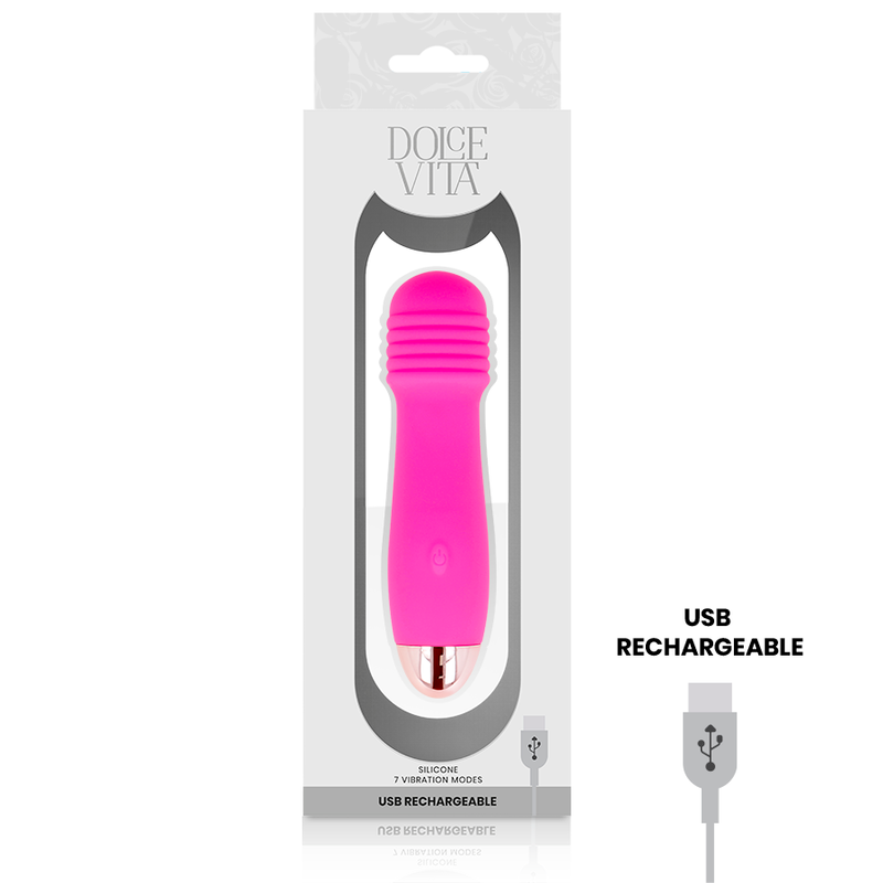 Dolce Vita Rechargeable Vibrator Three Pink 7 Speeds | Niks.fi verkkokauppa
