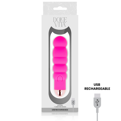 Dolce Vita Rechargeable Vibrator Six Pink 7 Speeds | Niks.fi verkkokauppa