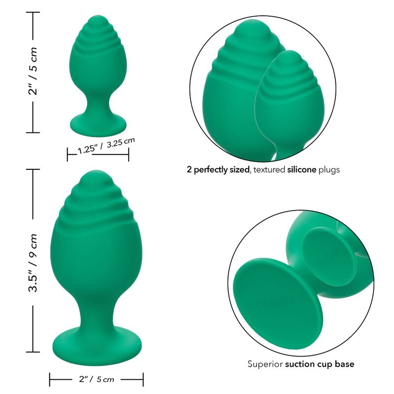 Calexotics Cheeky Buttplug Green | Niks.fi verkkokauppa