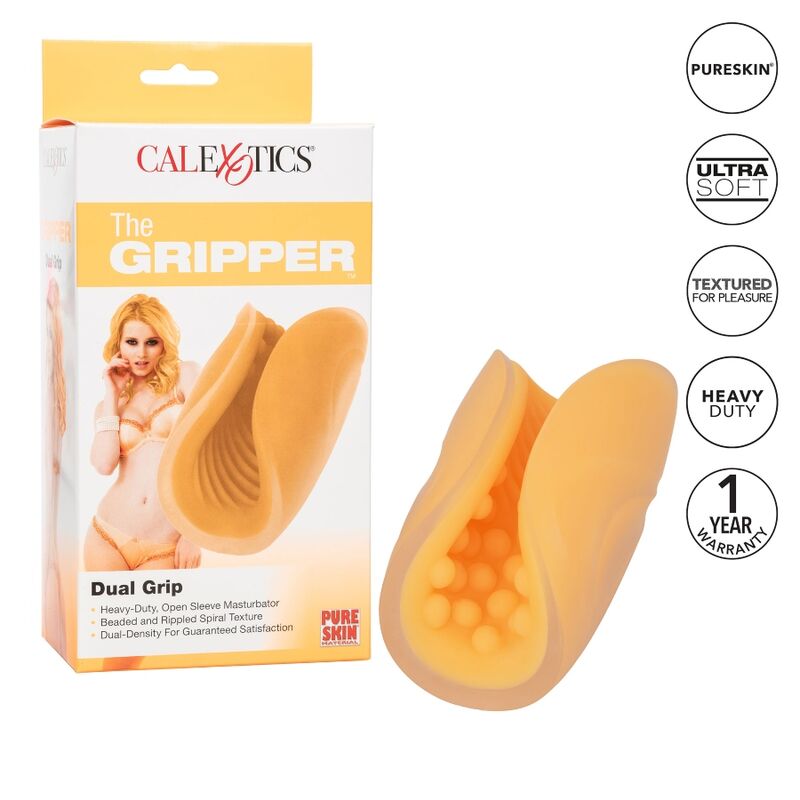 Calexotics Beaded Grip Masturbator Orange | Niks.fi verkkokauppa