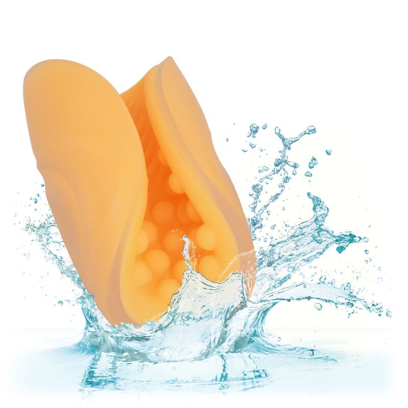 Calexotics Beaded Grip Masturbator Orange | Niks.fi verkkokauppa