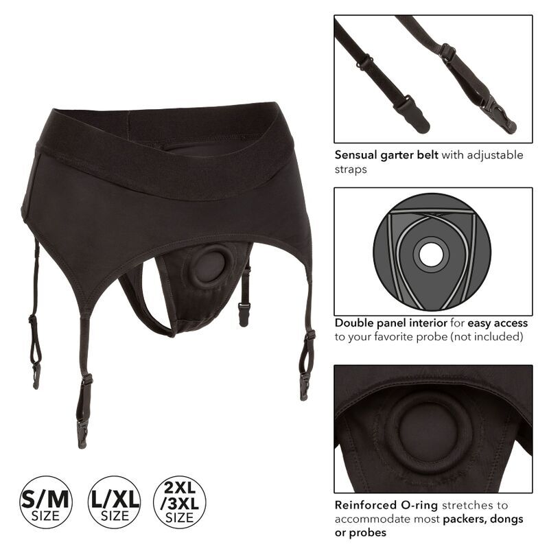Calexotics Boundless Thong With Garter L/Xl | Niks.fi verkkokauppa