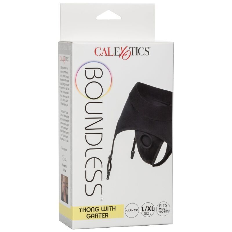 Calexotics Boundless Thong With Garter S/M | Niks.fi verkkokauppa