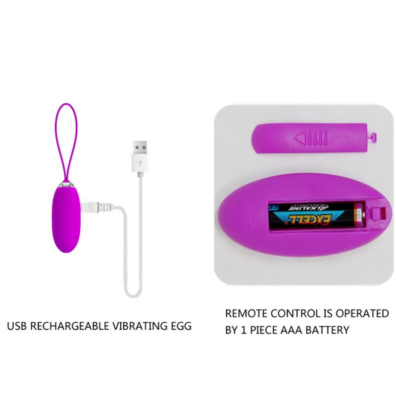 Pretty Love Joanna Vibrating Egg Remote Control 12 Modes | Niks.fi verkkokauppa