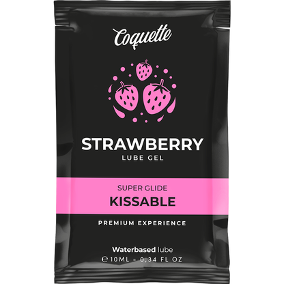 Coquette Cosmetics Strawberry Water Based Kissable Lubricant Pocket 10 Ml | Niks.fi verkkokauppa