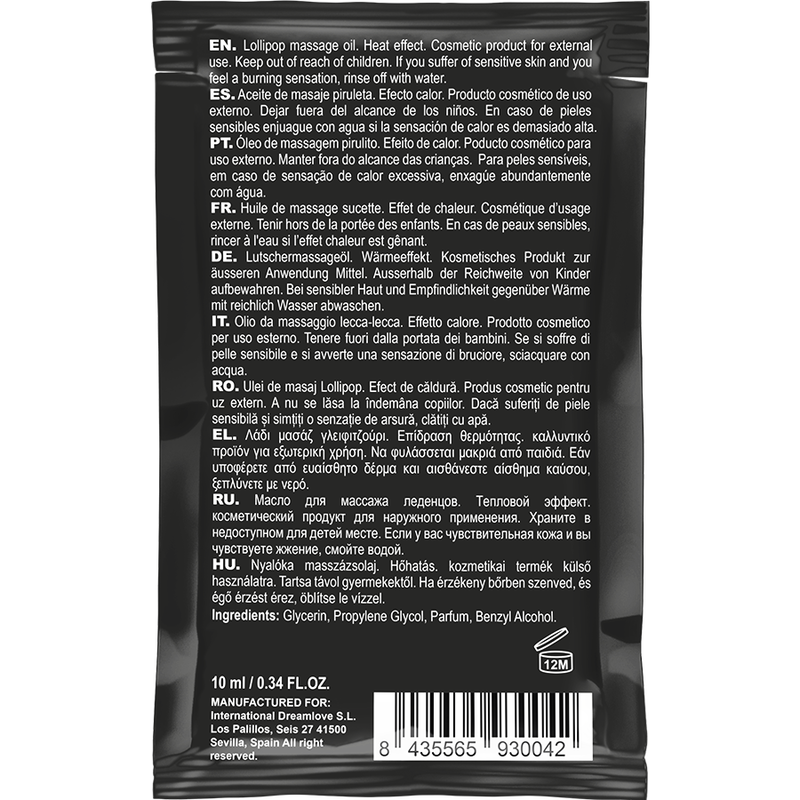 Coquette Chic Desire Pocket Kissable Massage Oil With Heat Effect Lollipop 10 Ml | Niks.fi verkkokauppa