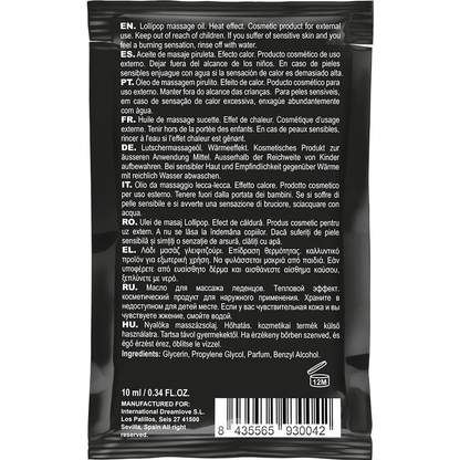 Coquette Chic Desire Pocket Kissable Massage Oil With Heat Effect Lollipop 10 Ml | Niks.fi verkkokauppa