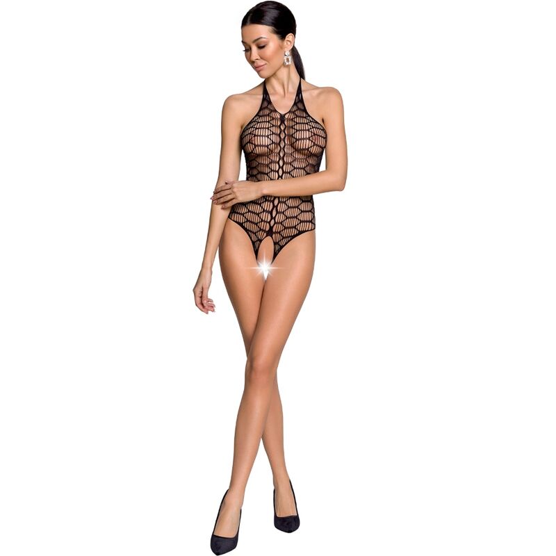Passion Woman Bs087 Black Bodystocking One Size | Niks.fi verkkokauppa