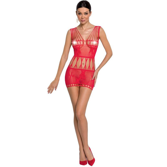 Passion Woman Bs090 Red Bodystocking One Size | Niks.fi verkkokauppa