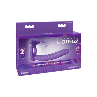 Fantasy C-Ringz Silicone Double Vibrator Rabbit | Niks.fi verkkokauppa