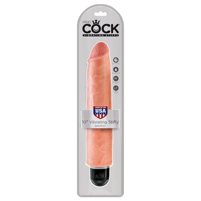 King Cock 25.4 Cm Vibrating Stiffy Flesh | Niks.fi verkkokauppa