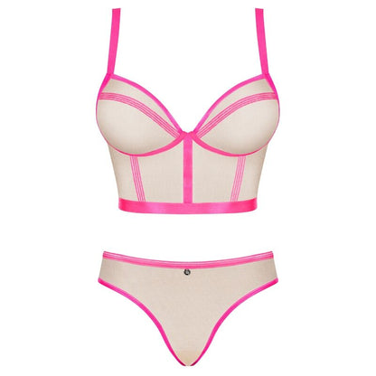 Obsessive Nudelia Set Two Pieces Pink S/M | Niks.fi verkkokauppa