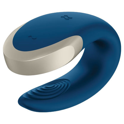 Satisfyer Double Love Luxury Partner Vibrator Blue | Niks.fi verkkokauppa