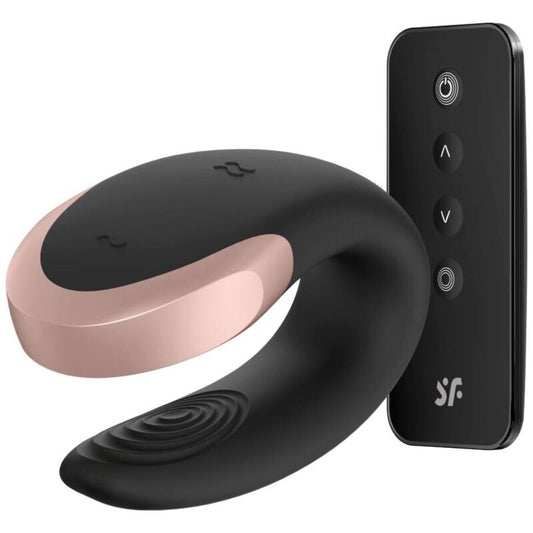 Satisfyer Double Love Luxury Partner Vibrator Black | Niks.fi verkkokauppa
