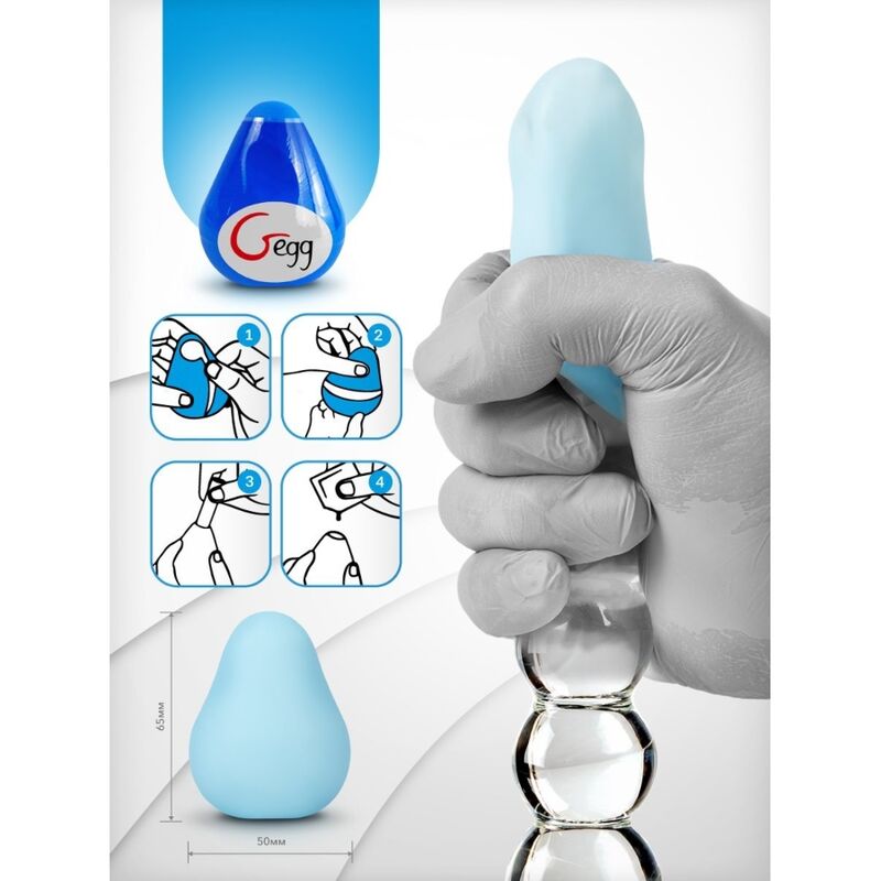 G-Vibe Reusable Textured Masturbator Egg Blue | Niks.fi verkkokauppa