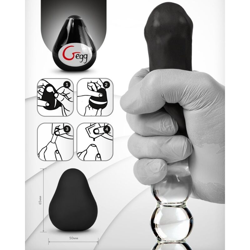 G-Vibe Reusable Textured Masturbator Egg Black | Niks.fi verkkokauppa