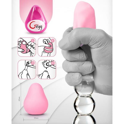 G-Vibe Reusable Textured Masturbator Egg Pink | Niks.fi verkkokauppa