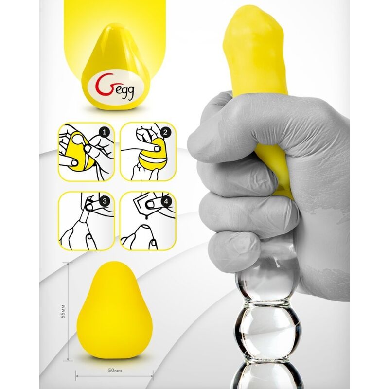 G-Vibe Reusable Yellow Textured Masturbator Egg | Niks.fi verkkokauppa