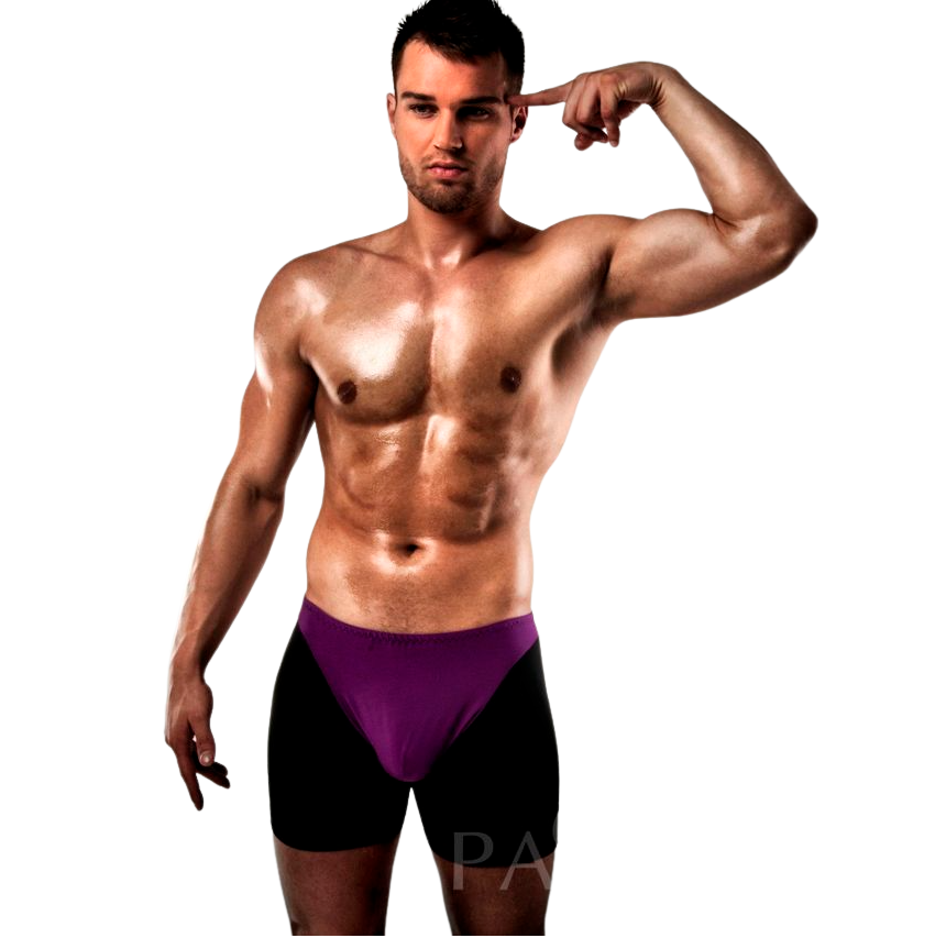 Passion Boxer 009 Lilac/Black Erotic Lingerie S/M | Niks.fi verkkokauppa