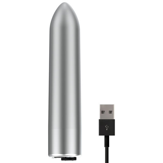 Ohmama Vibrating Bullet 10 Vibration Modes Silver | Niks.fi verkkokauppa