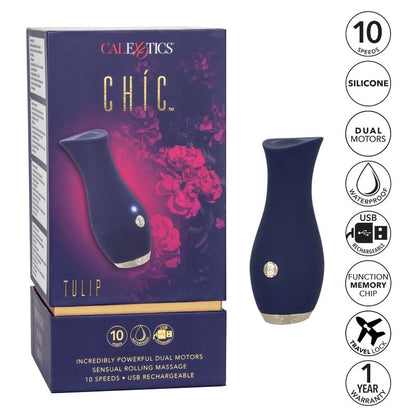 Calexotics Chic Tulip Masajeador Azul | Niks.fi verkkokauppa