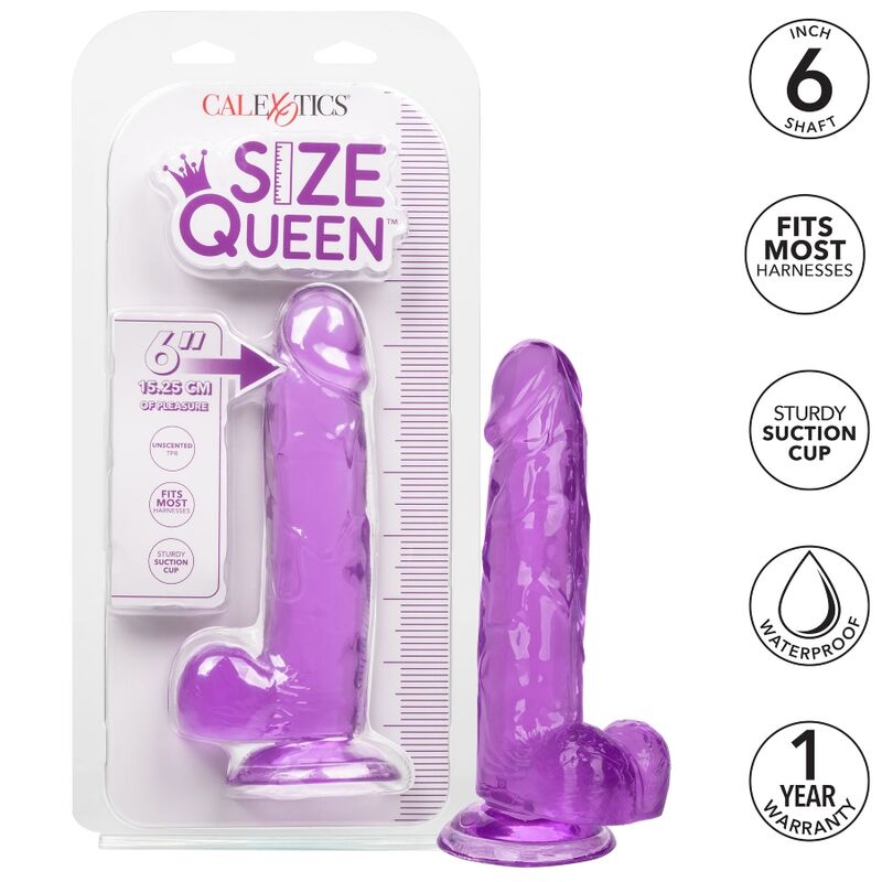 Calexotics Size Queen Dildo Purple 15.3 Cm | Niks.fi verkkokauppa