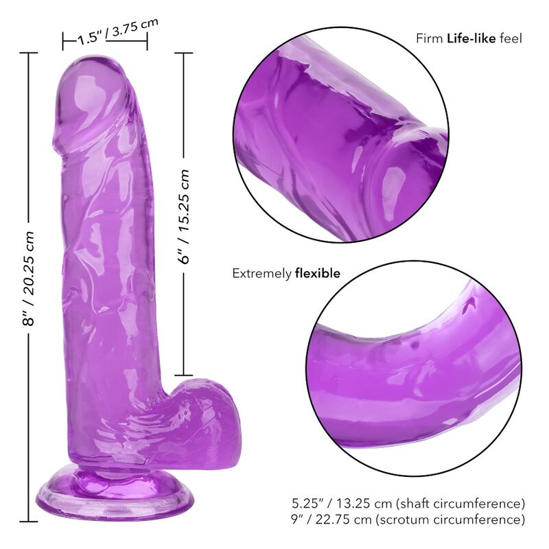 Calexotics Size Queen Dildo Purple 15.3 Cm | Niks.fi verkkokauppa