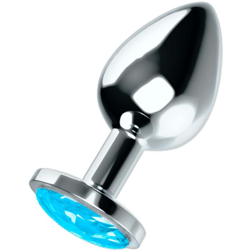 Ohmama Anal Plug With Blue Crystal M | Niks.fi verkkokauppa