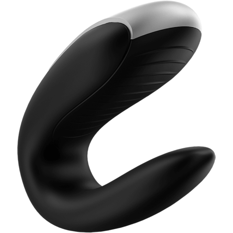 Satisfyer Double Fun Partner Vibrator Black | Niks.fi verkkokauppa